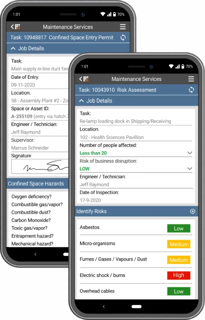 maximo app, maintenance app, work order app, inspection app